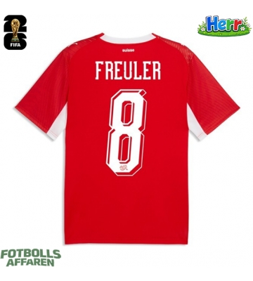 Schweiz Remo Freuler #8 Hemmatröja VM 2026 Kortärmad